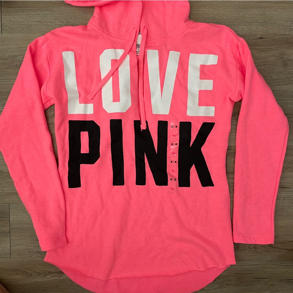NWT VS Pink V-Neck Hoodie - M